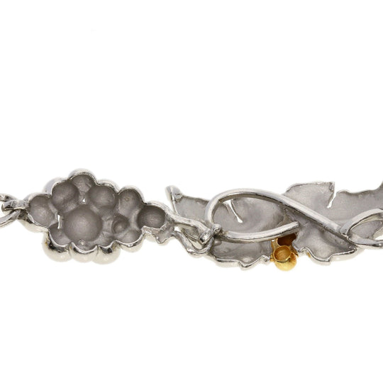 NOBUKO ISHIKAWA Necklace PT900 , K18YG Silver Grape Diamond AsTime Women Used Authentic