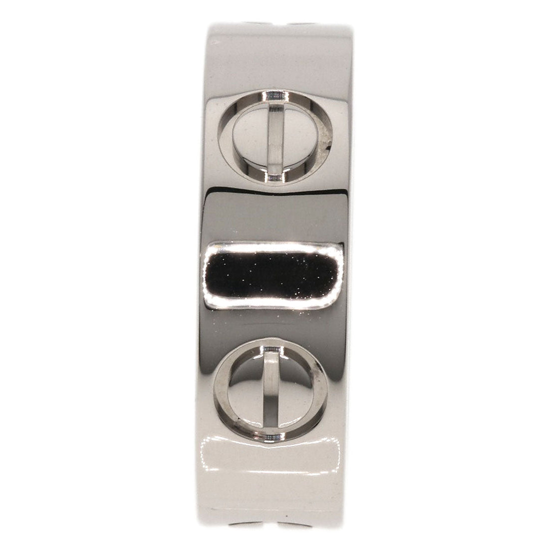 CARTIER Ring K18WG Silver Love Ring #48 Women Used Authentic