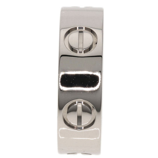 CARTIER Ring K18WG Silver Love Ring #48 Women Used Authentic