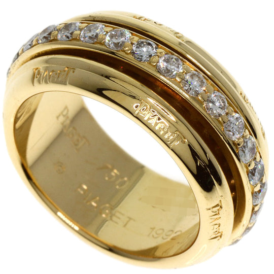 PIAGET Ring 18K Yellow Gold gold Possession Diamond Full Eternity #52 Women Used Authentic