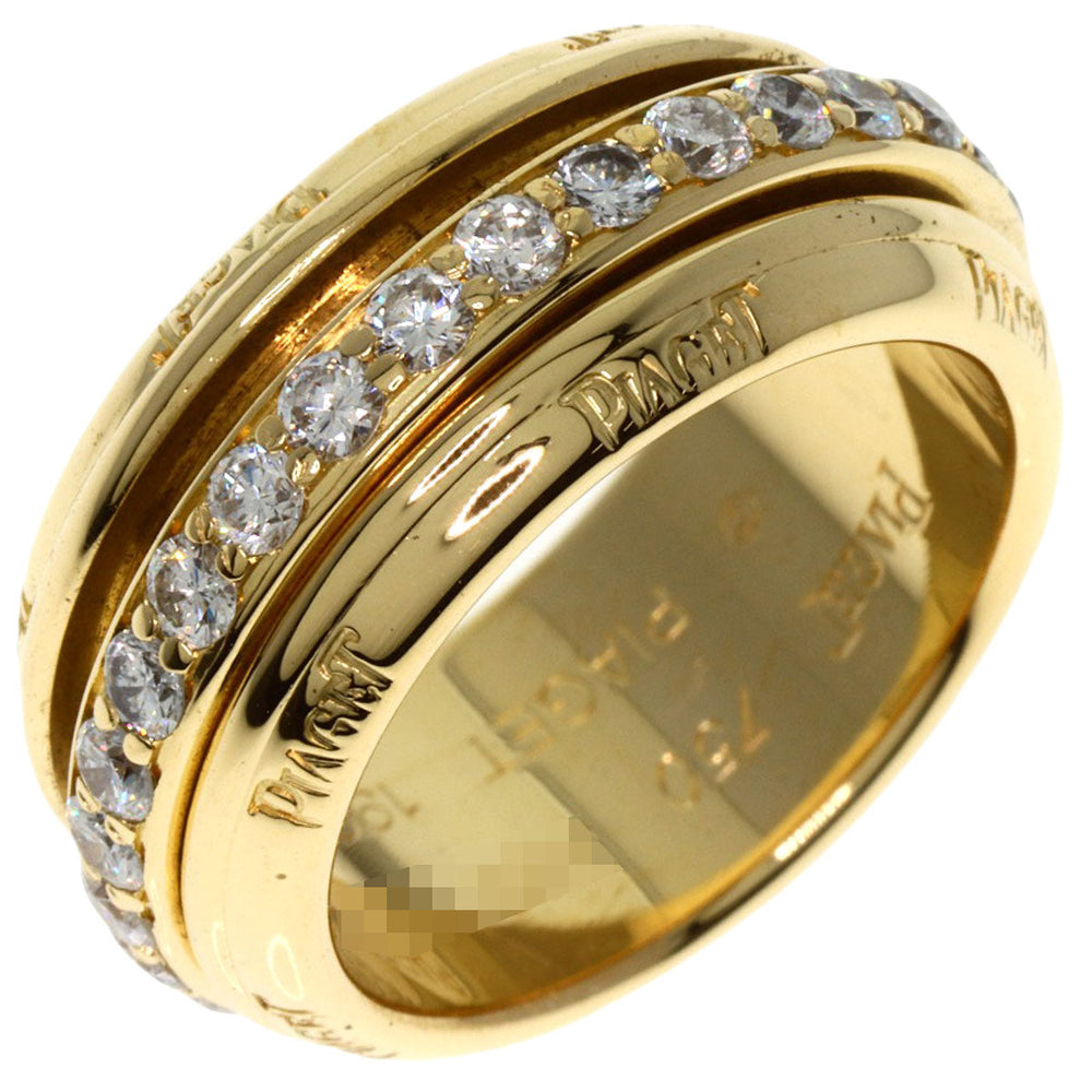 PIAGET Ring 18K Yellow Gold gold Possession Diamond Full Eternity #52 Women Used Authentic