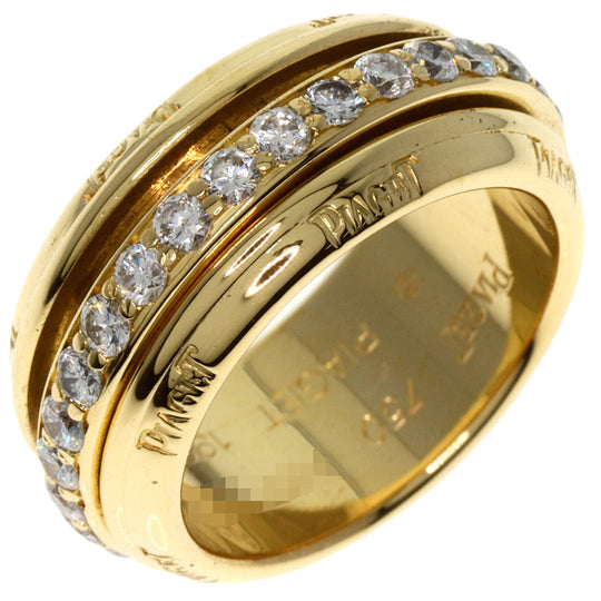 PIAGET Ring 18K Yellow Gold gold Possession Diamond Full Eternity #52 Women Used Authentic