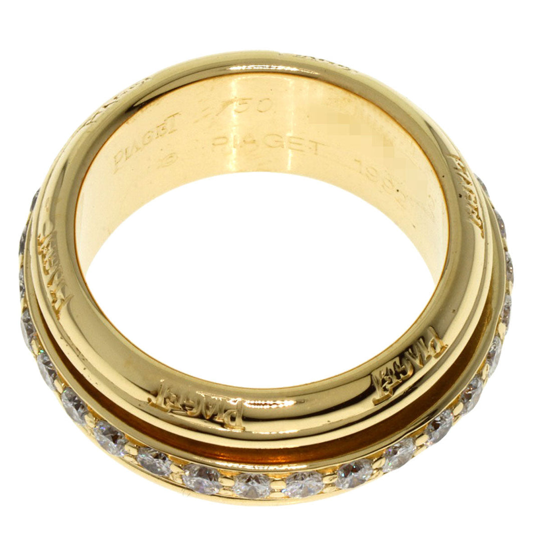 PIAGET Ring 18K Yellow Gold gold Possession Diamond Full Eternity #52 Women Used Authentic