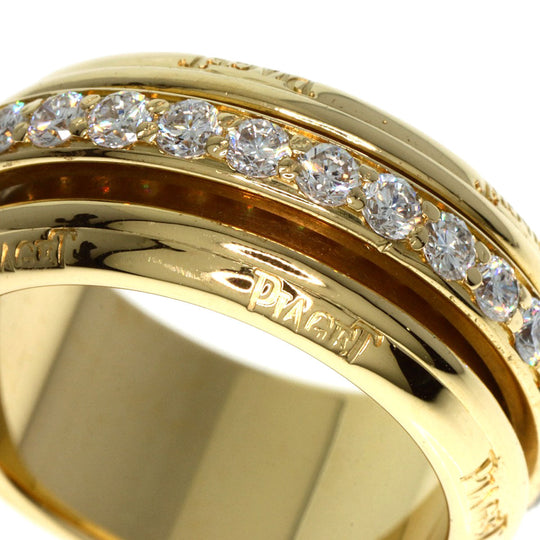PIAGET Ring 18K Yellow Gold gold Possession Diamond Full Eternity #52 Women Used Authentic