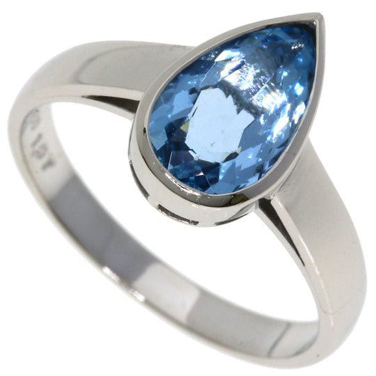 TASAKI Ring PT900 Silver Aquamarine Women Used Authentic