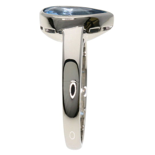 TASAKI Ring PT900 Silver Aquamarine Women Used Authentic