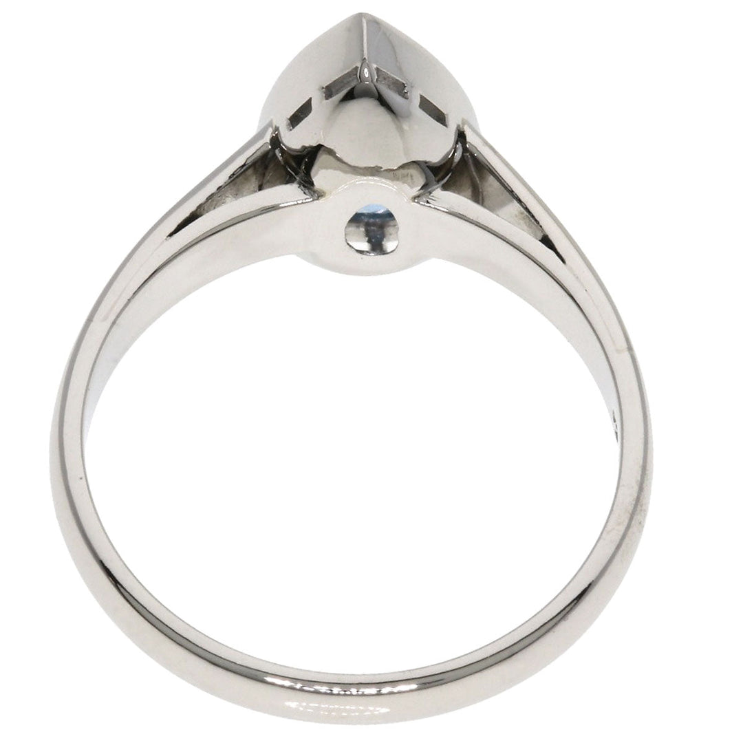 TASAKI Ring PT900 Silver Aquamarine Women Used Authentic