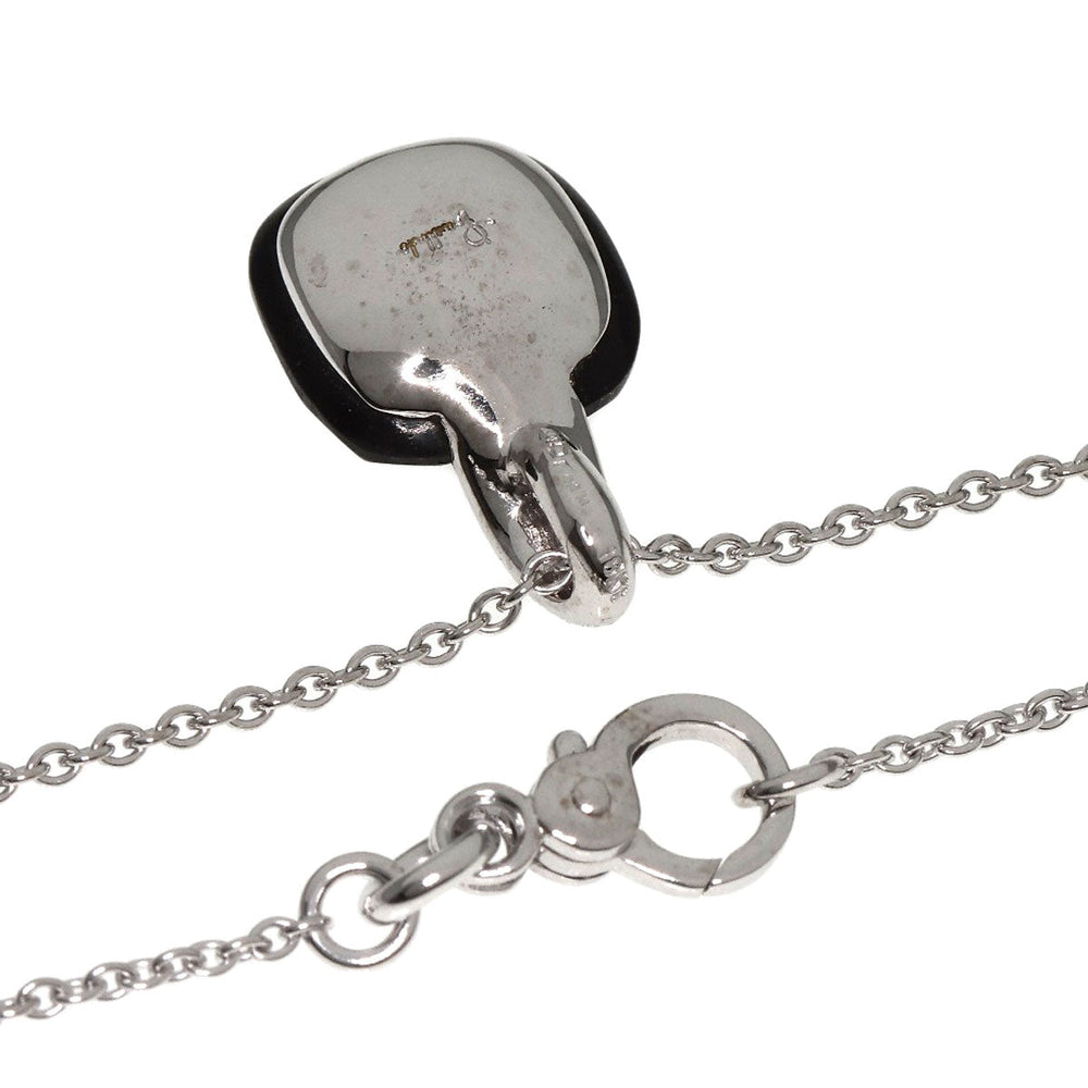 Pomellato Necklace K18WG Silver Capri Onyx Diamond Women Used Authentic
