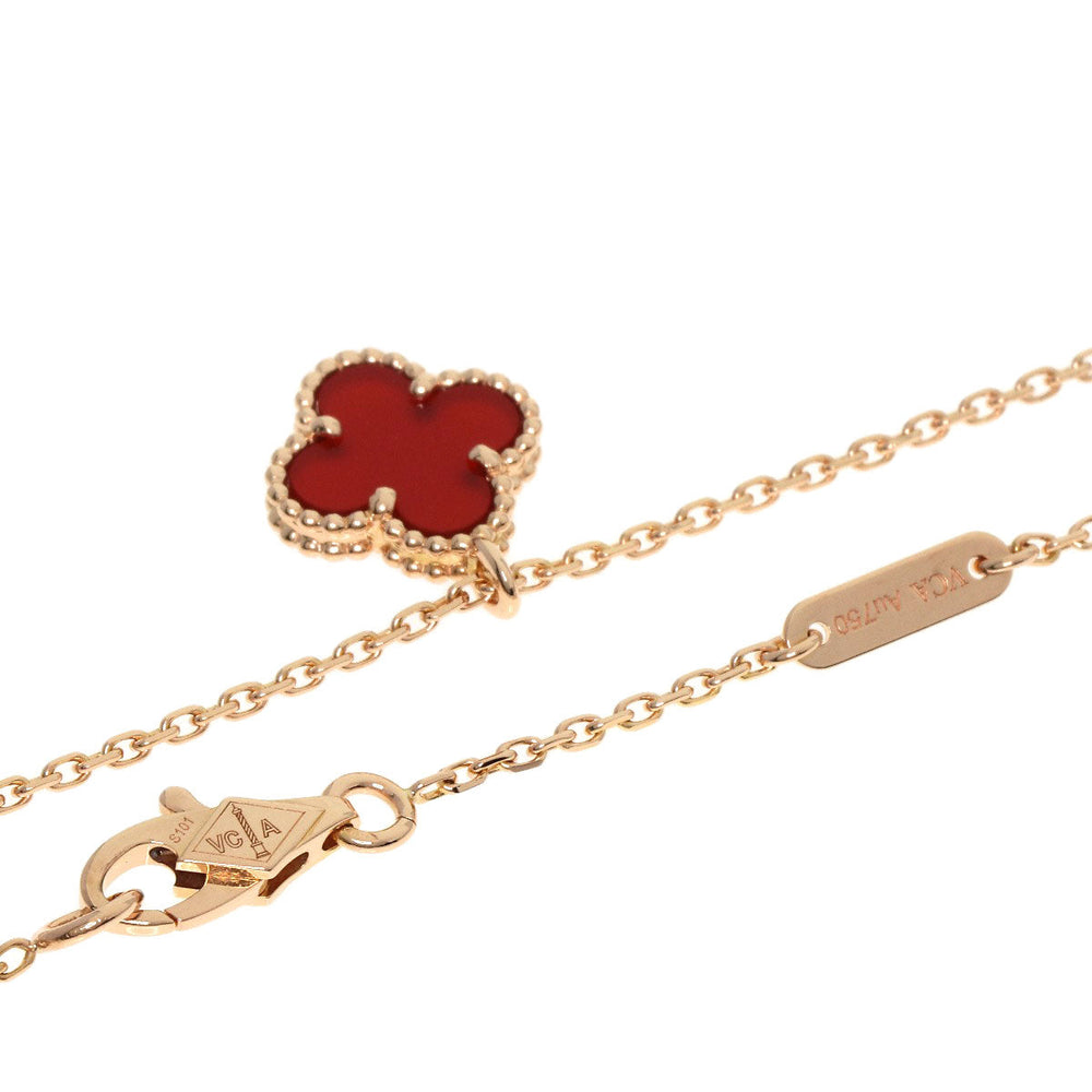 Van Cleef & Arpels Necklace 18K Pink Gold gold Sweet Alhambra Carnelian Women Used Authentic