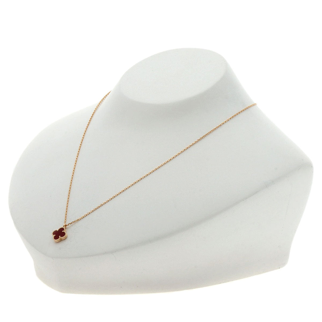 Van Cleef & Arpels Necklace 18K Pink Gold gold Sweet Alhambra Carnelian Women Used Authentic