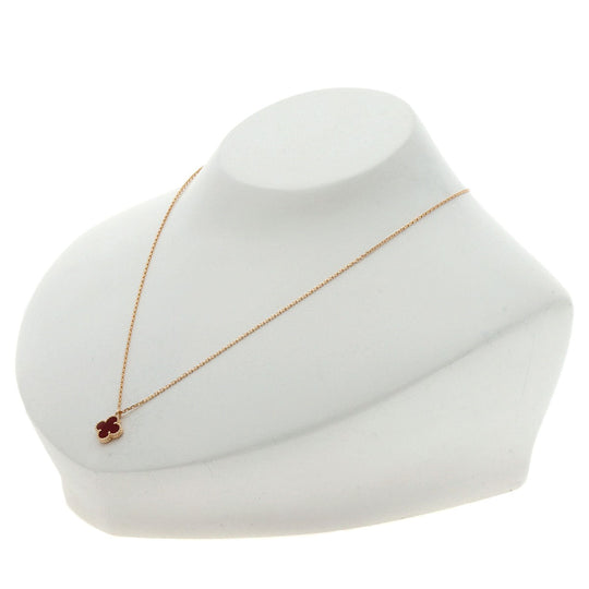 Van Cleef & Arpels Necklace 18K Pink Gold gold Sweet Alhambra Carnelian Women Used Authentic