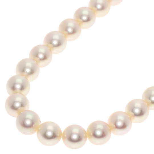 MIKIMOTO Necklace K14YG white Pearl Women Used Authentic