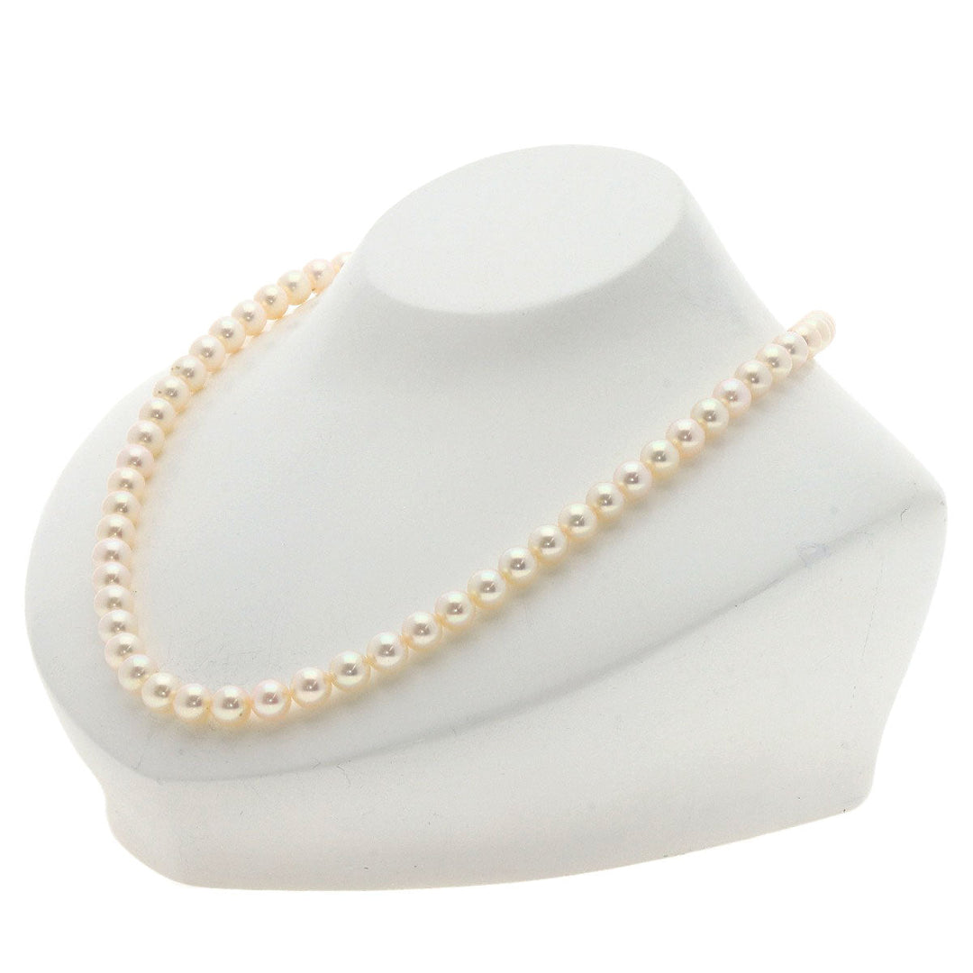 MIKIMOTO Necklace K14YG white Pearl Women Used Authentic