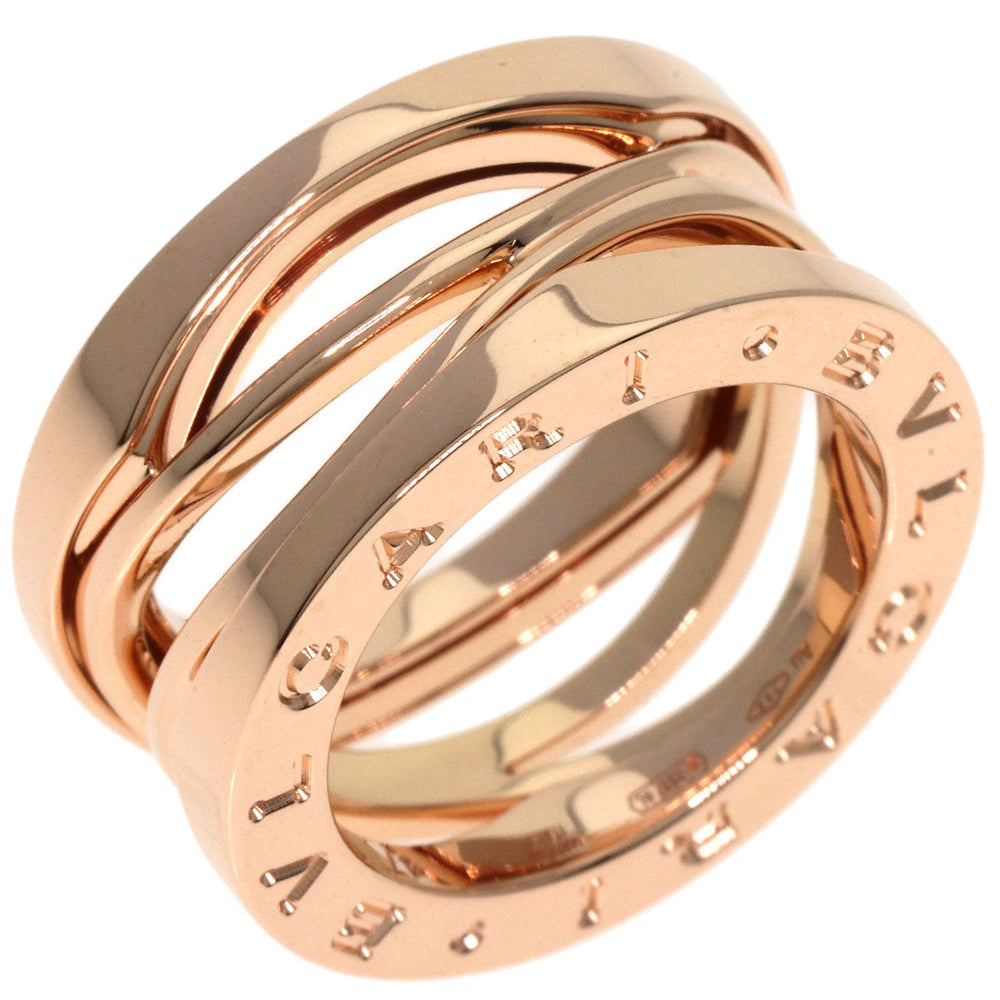 BVLGARI Ring 18K Pink Gold gold B-zero1 B-zero One Legend 3 Bands #47 Women Used Authentic