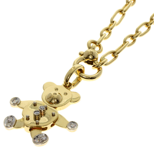 Pomellato Necklace 18K Yellow Gold gold Orset Teddy Bear Diamond Women Used Authentic