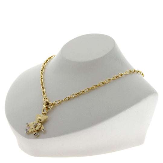 Pomellato Necklace 18K Yellow Gold gold Orset Teddy Bear Diamond Women Used Authentic