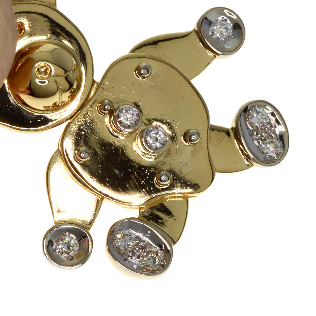 Pomellato Necklace 18K Yellow Gold gold Orset Teddy Bear Diamond Women Used Authentic