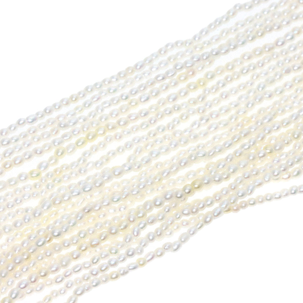 TASAKI Necklace SV ,  Pearl white Keshi Pearl 10 strands 19.7" Women Used Authentic