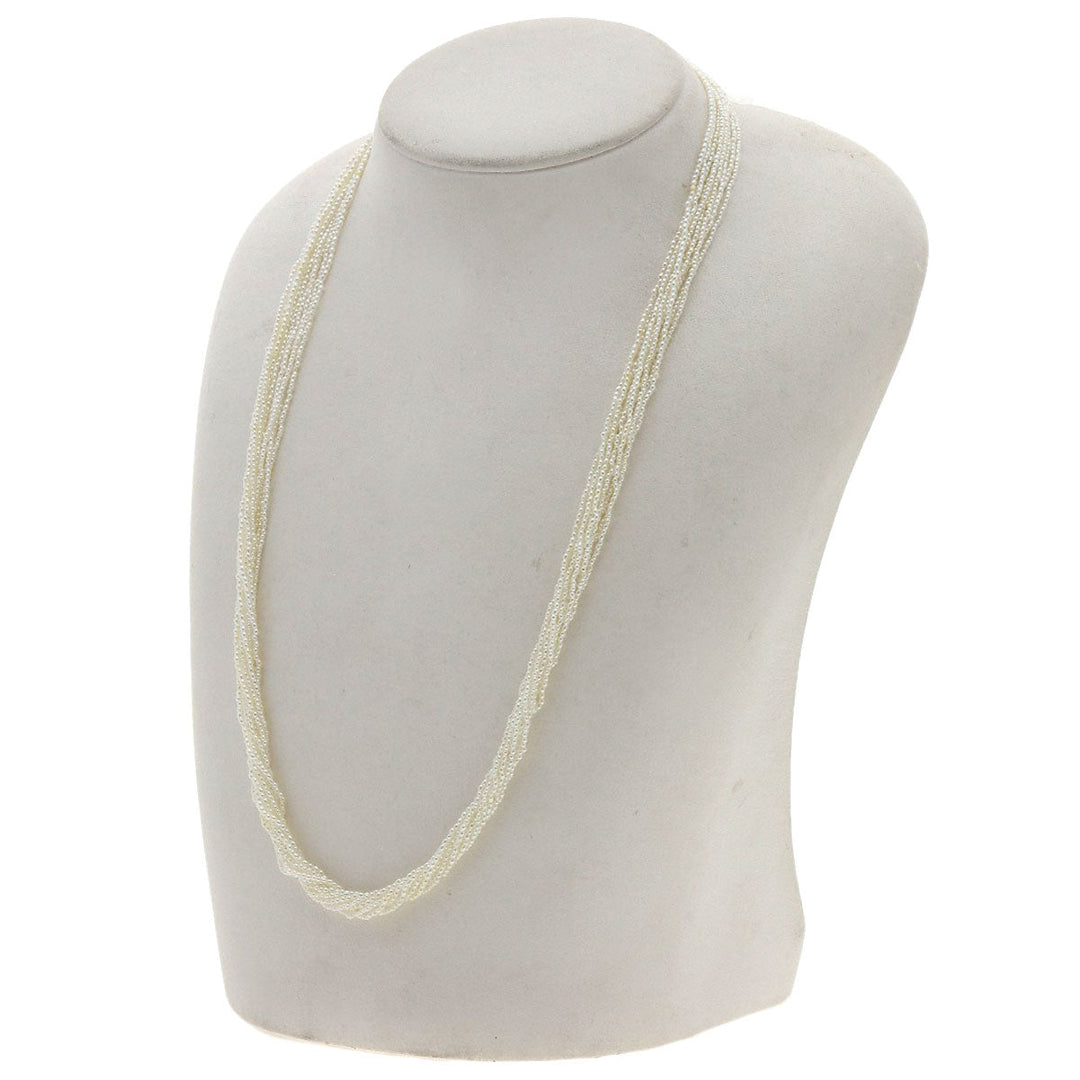 TASAKI Necklace SV ,  Pearl white Keshi Pearl 10 strands 19.7" Women Used Authentic