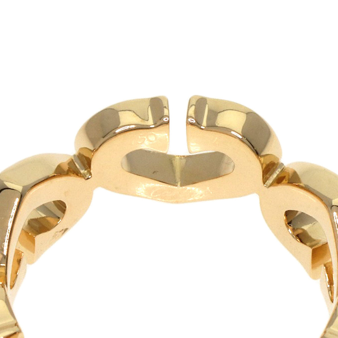 CARTIER Ring 18K Yellow Gold gold C Heart Diamond # 49
