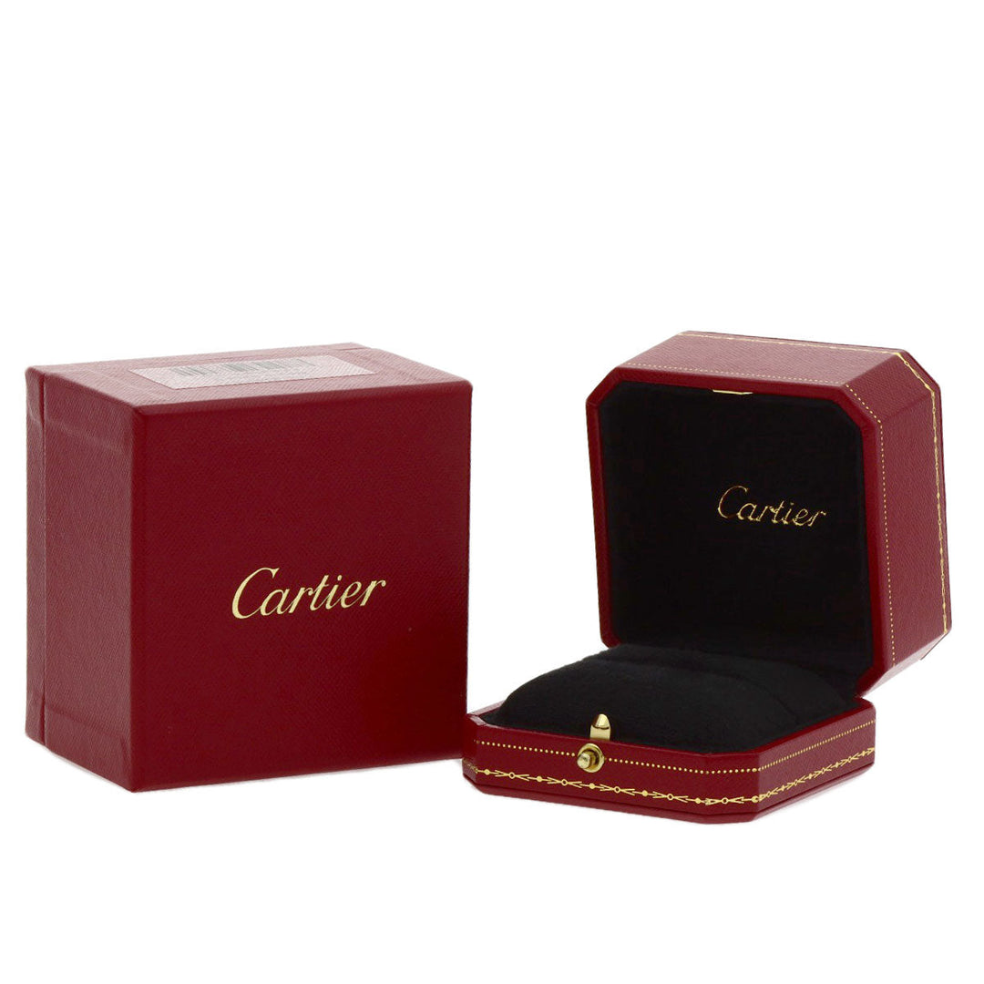 CARTIER Ring 18K Yellow Gold gold C Heart Diamond # 49