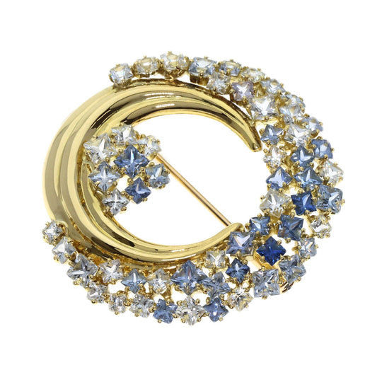 JUNE Brooch 18K Yellow Gold gold sapphire Women Used Authentic