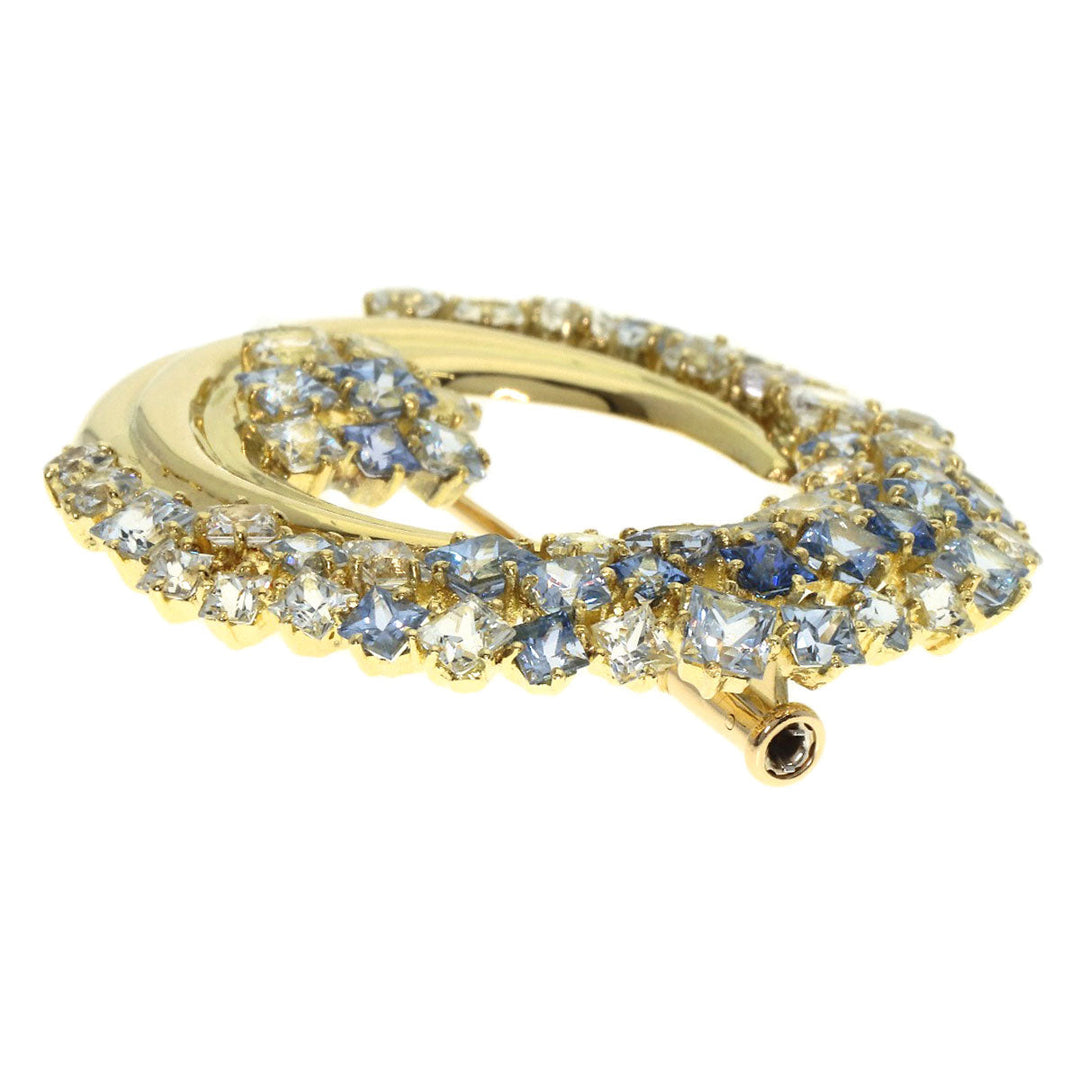 JUNE Brooch 18K Yellow Gold gold sapphire Women Used Authentic