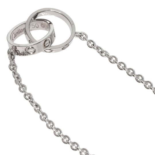 CARTIER Necklace K18WG Silver Baby love