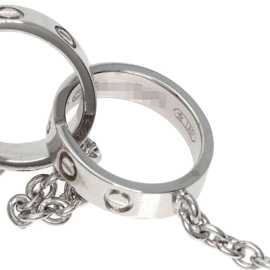 CARTIER Necklace K18WG Silver Baby love