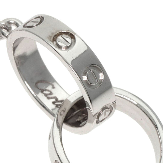 CARTIER Necklace K18WG Silver Baby love