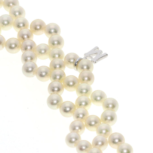 MIKIMOTO Necklace K18WG white Pearl
