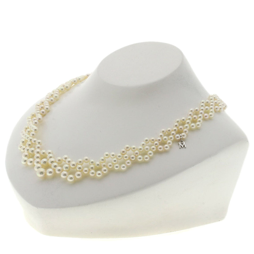 MIKIMOTO Necklace K18WG white Pearl