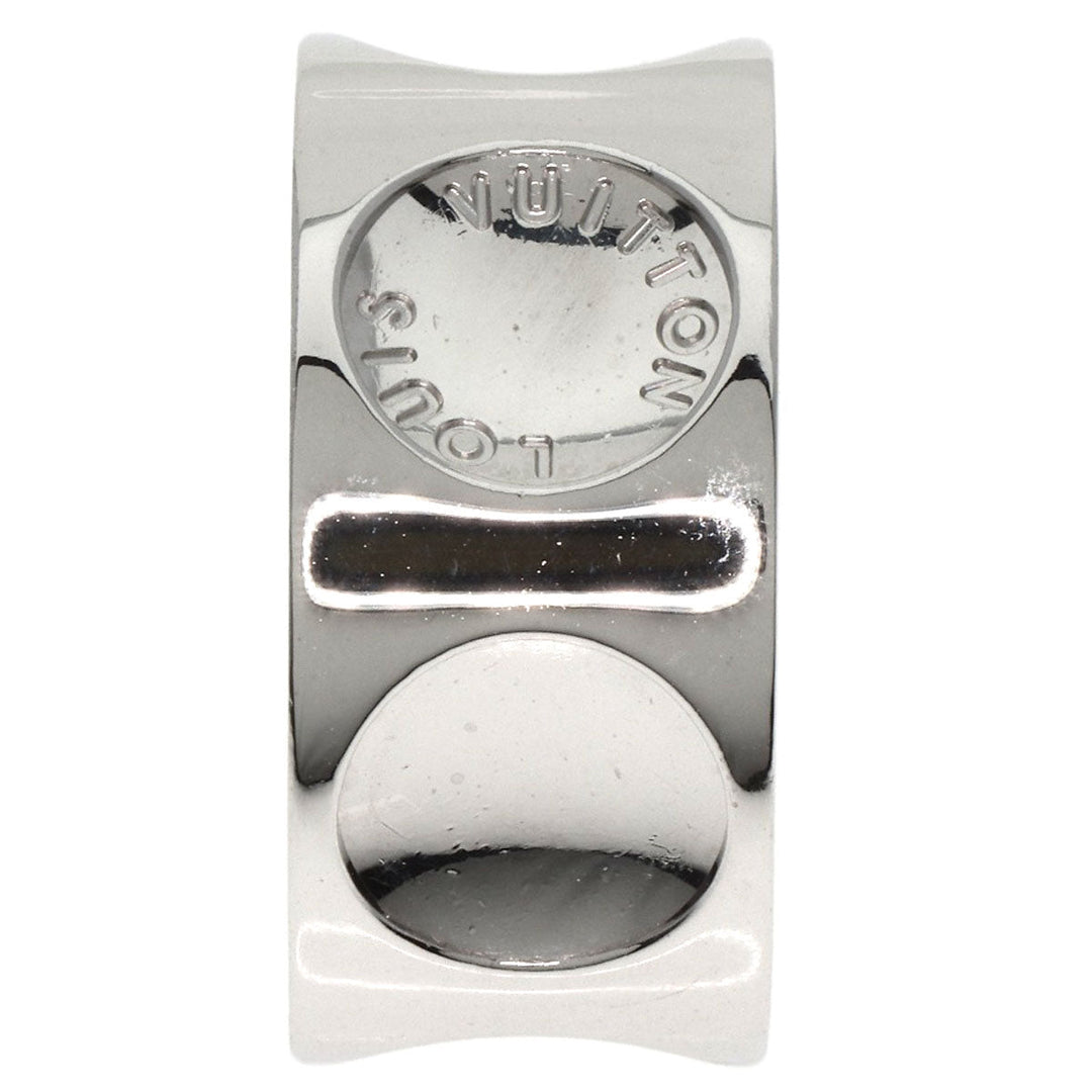 LOUIS VUITTON Ring K18WG Silver Grand Berg Empreinte Diamond #52