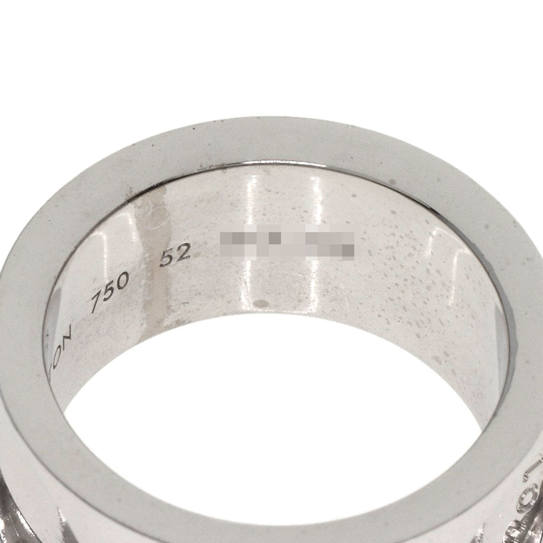 LOUIS VUITTON Ring K18WG Silver Grand Berg Empreinte Diamond #52