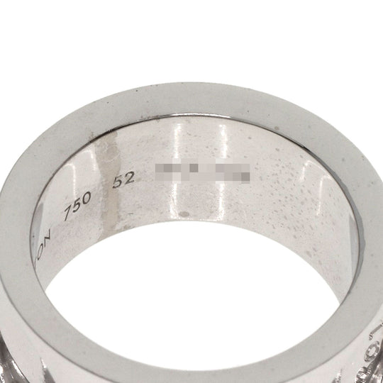 LOUIS VUITTON Ring K18WG Silver Grand Berg Empreinte Diamond #52
