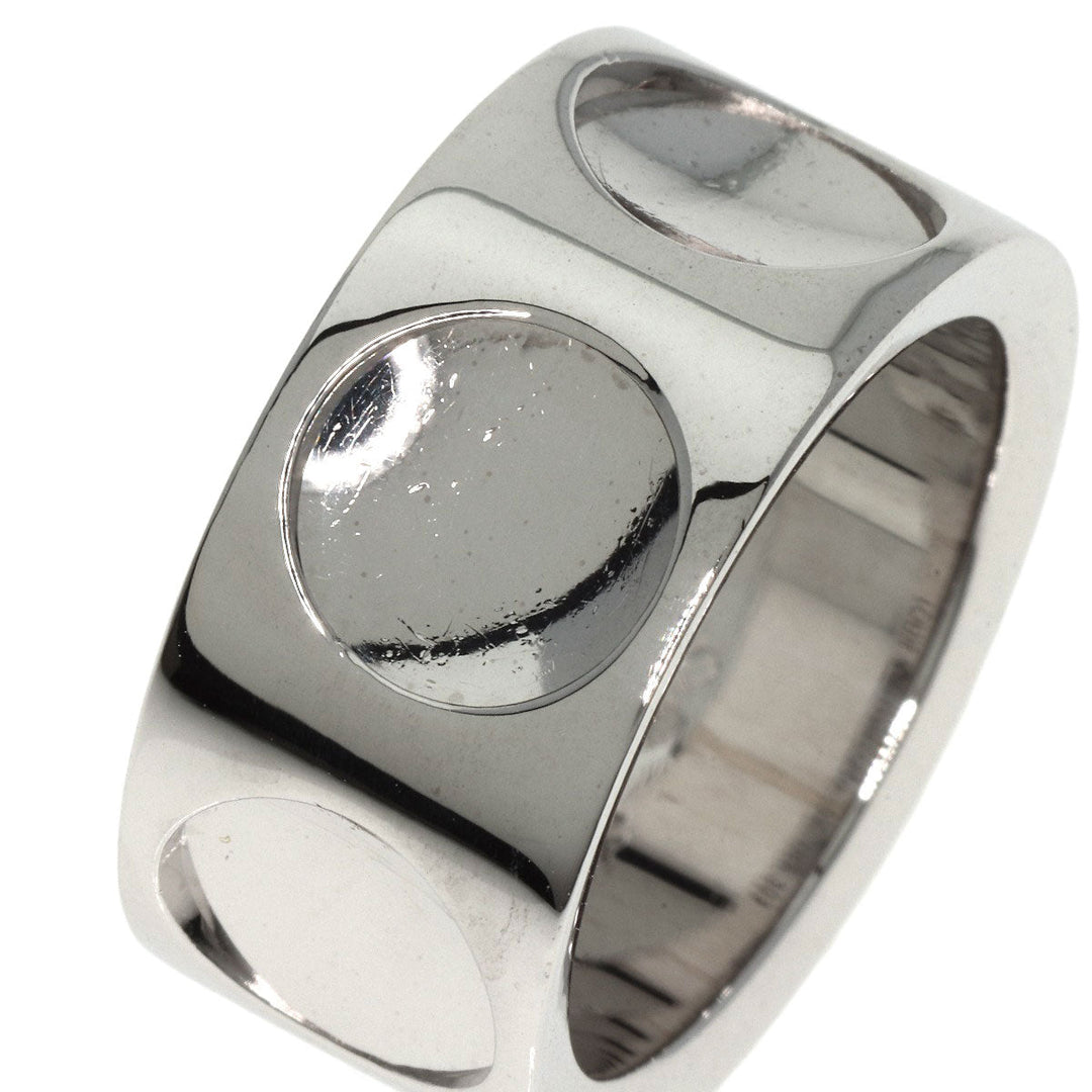 LOUIS VUITTON Ring K18WG Silver Grand Berg Empreinte Diamond #52