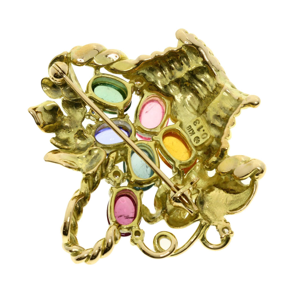 TASAKI Brooch 18K Yellow Gold gold Multi-colored stone diamond