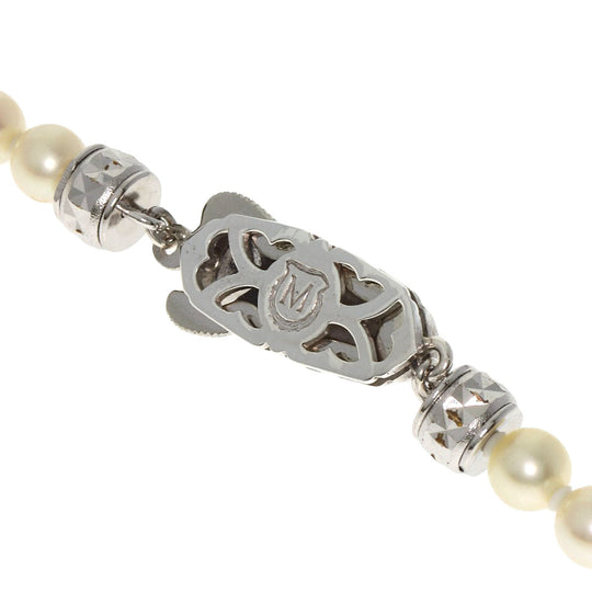 MIKIMOTO Necklace metallic white Pearl Women Used Authentic