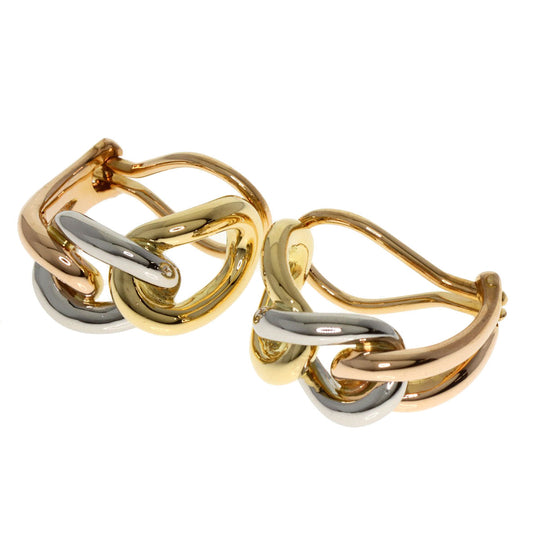 MIKIMOTO Earring K18YG , K18PG , PT950 gold Three color Women Used Authentic