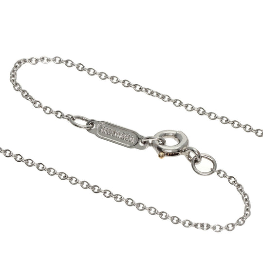 TIFFANY&Co. Necklace PT950 Silver Small cross diamond Women Used Authentic