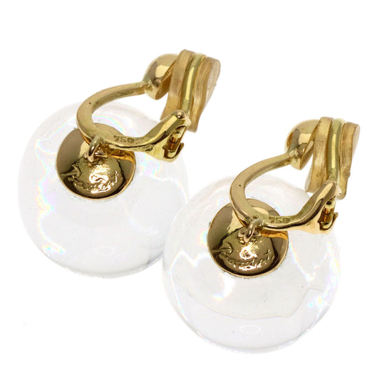 Baccarat Earring 18K Yellow Gold gold drop Women Used Authentic