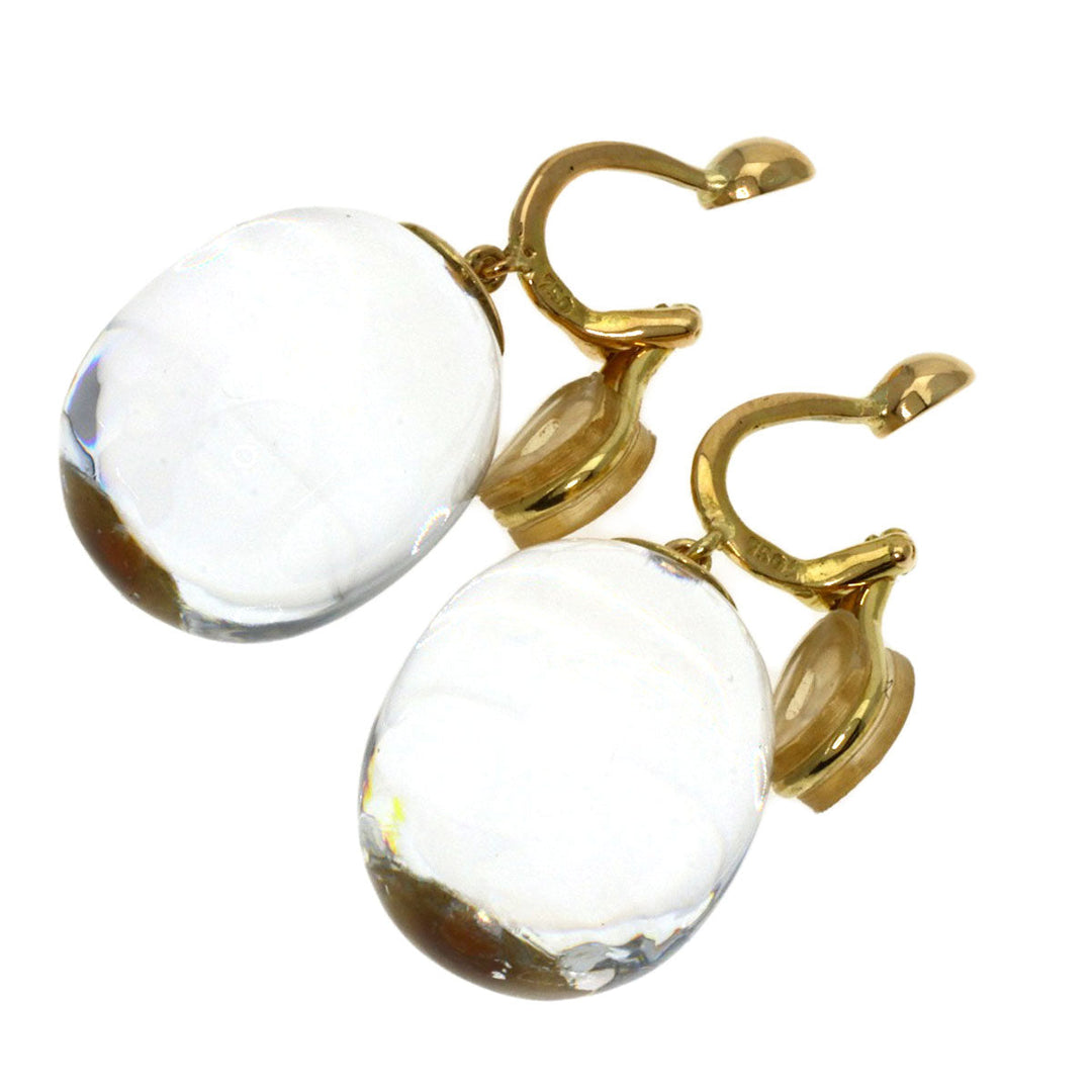 Baccarat Earring 18K Yellow Gold gold drop Women Used Authentic