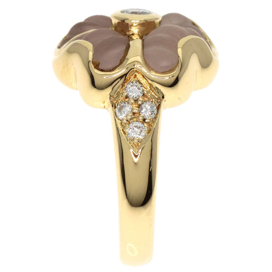 Boucheron Ring 18K Yellow Gold gold Crystal Flower Motif Diamond Diamond Women Used Authentic