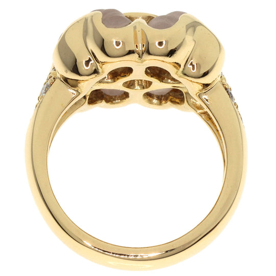 Boucheron Ring 18K Yellow Gold gold Crystal Flower Motif Diamond Diamond Women Used Authentic