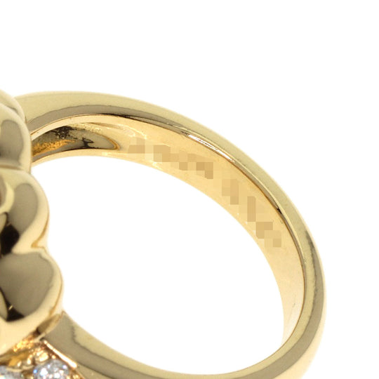 Boucheron Ring 18K Yellow Gold gold Crystal Flower Motif Diamond Diamond Women Used Authentic