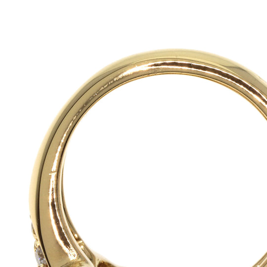 Boucheron Ring 18K Yellow Gold gold Crystal Flower Motif Diamond Diamond Women Used Authentic