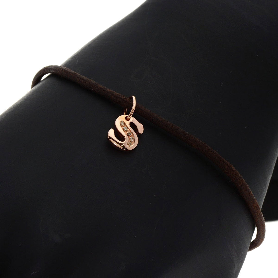 Damiani bracelet K9PG pink Initials S Diamond Women Used Authentic