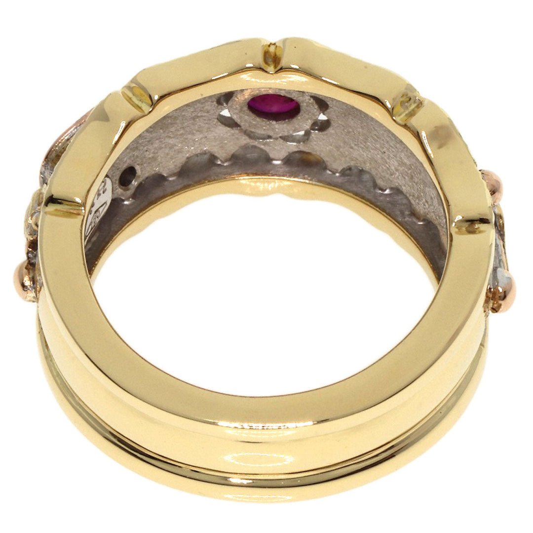 CAZZANIGA Ring 18K Yellow Gold gold Ruby diamond