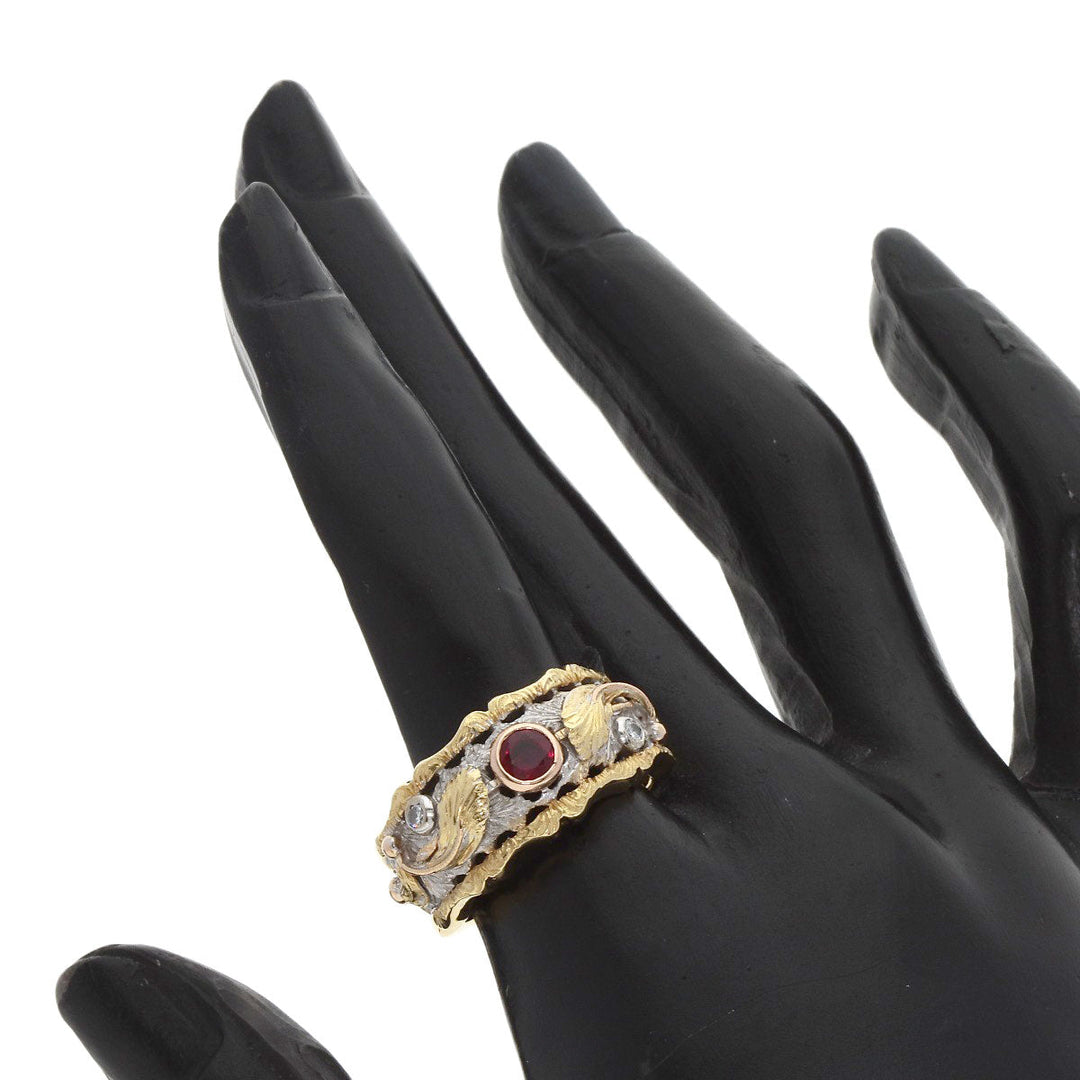 CAZZANIGA Ring 18K Yellow Gold gold Ruby diamond