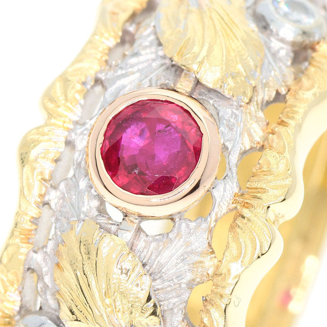 CAZZANIGA Ring 18K Yellow Gold gold Ruby diamond